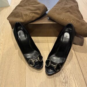 Gucci black high heel shoes